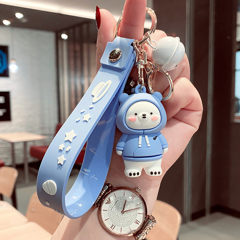 Wholesale Soft Rubber Sweater Bear Keychain